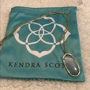 Kendra Scott Reid Clear Grey & Gold Necklace